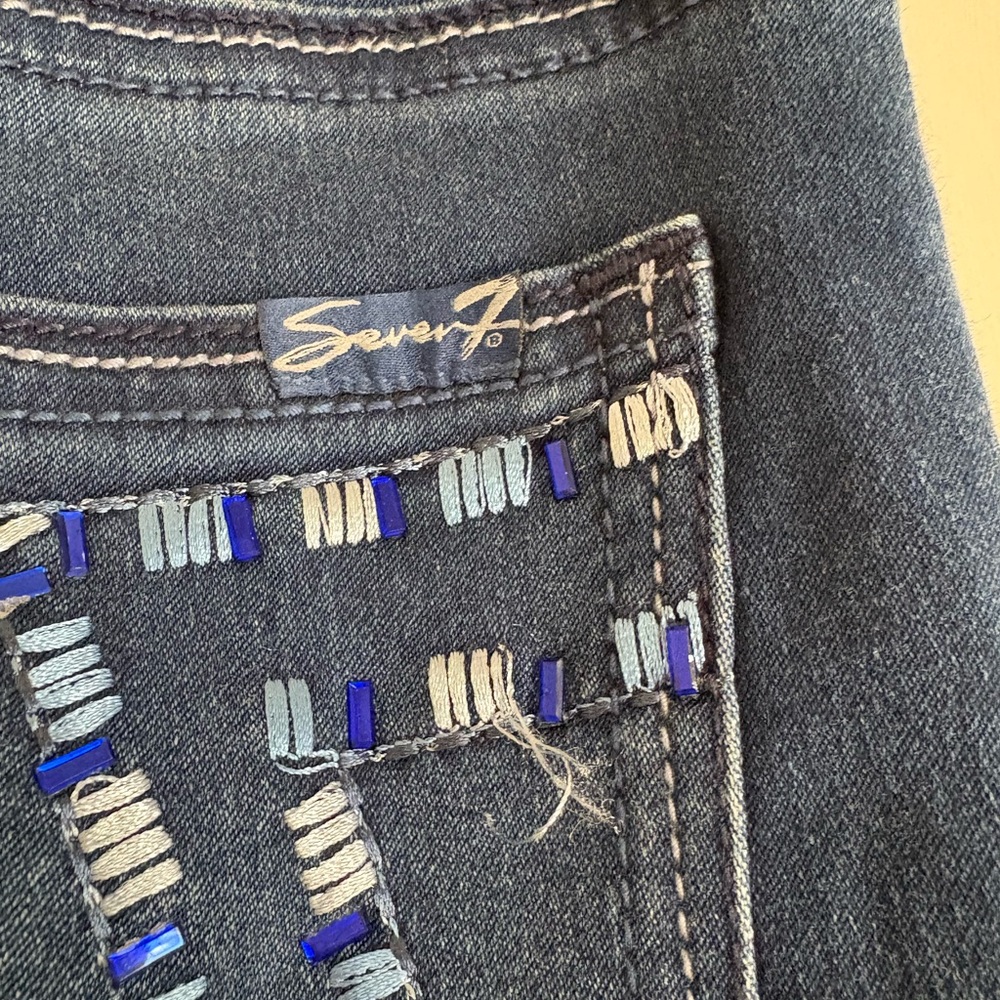 Seven 7 Rodeo Mid Ride Flare Jeans - Picture 7 of 7
